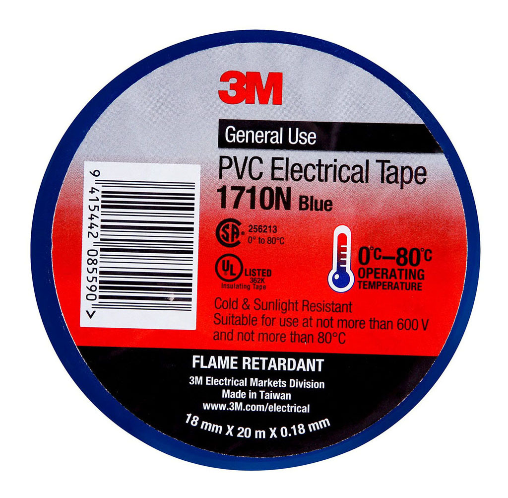 3M Electrical Tape 1710N-BU PVC 18mm x 20m Blue