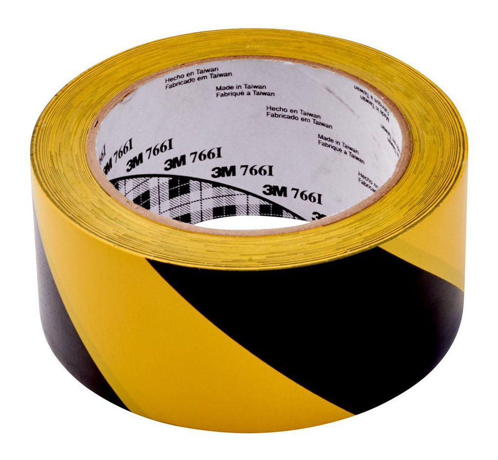 3M Vinyl Tape 766 50mm x 33m Yellow/Black