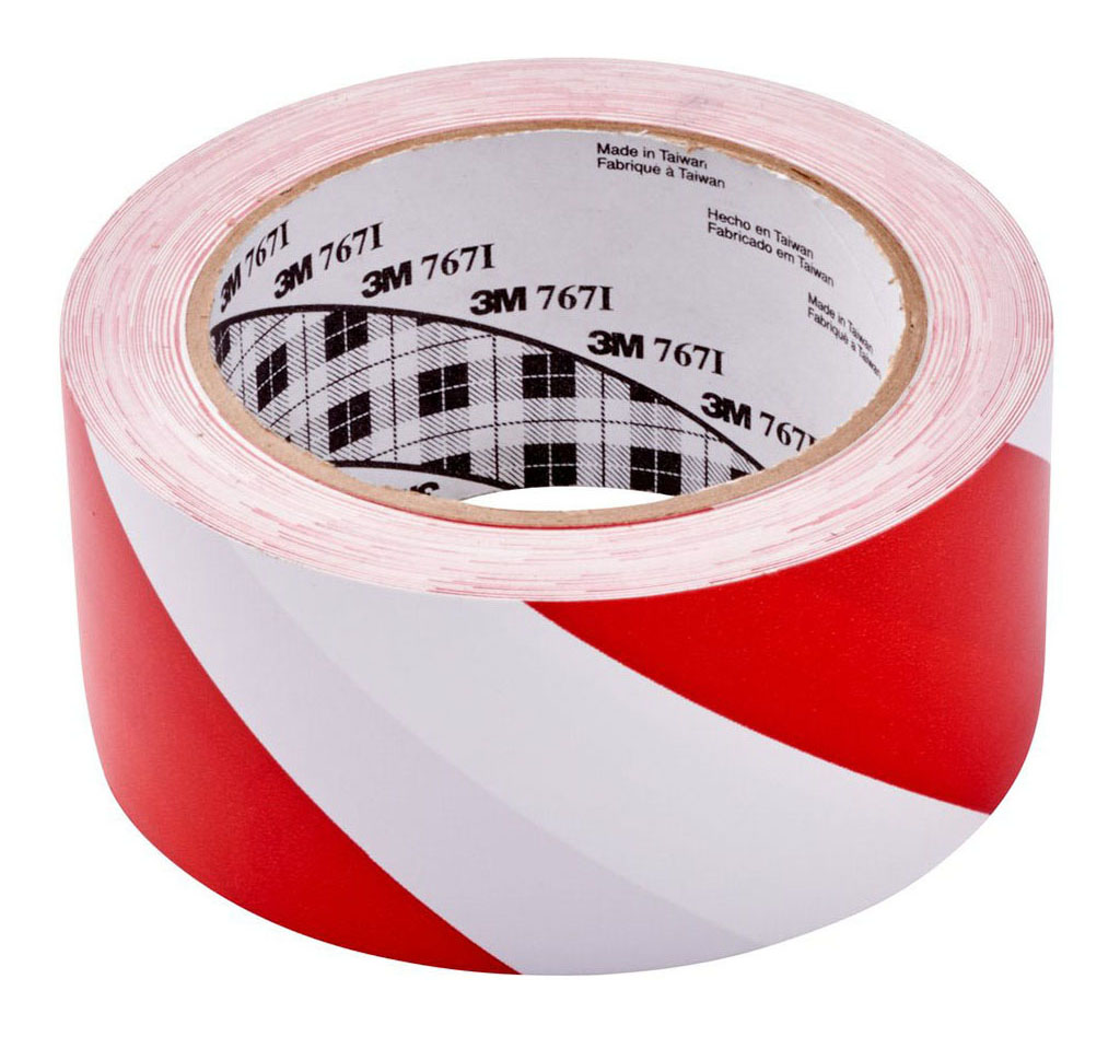 3M Vinyl Tape 767 50mm x 33m Red/White