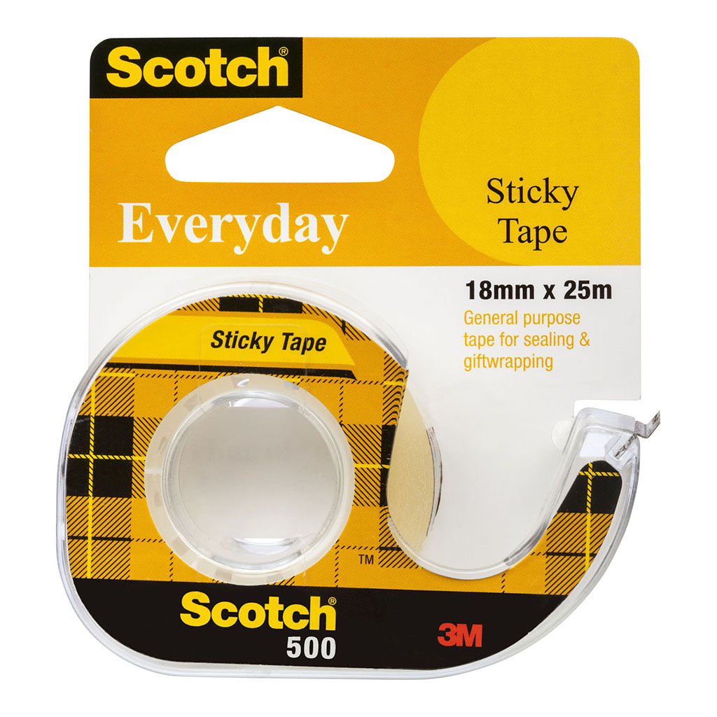 Scotch Everyday Tape 500 18mm x 25m on Dispenser