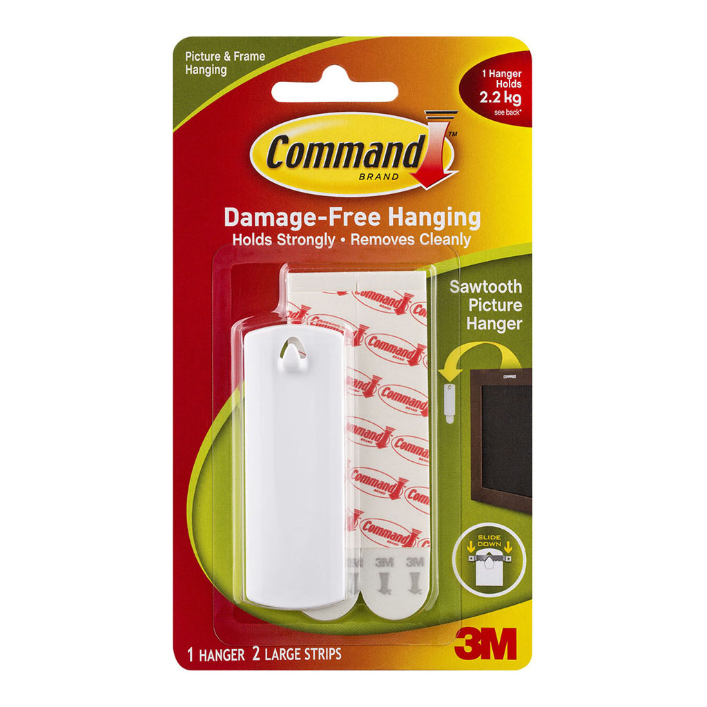 Command Picture Hanger 17040 Large White Sawtooth Pk/1