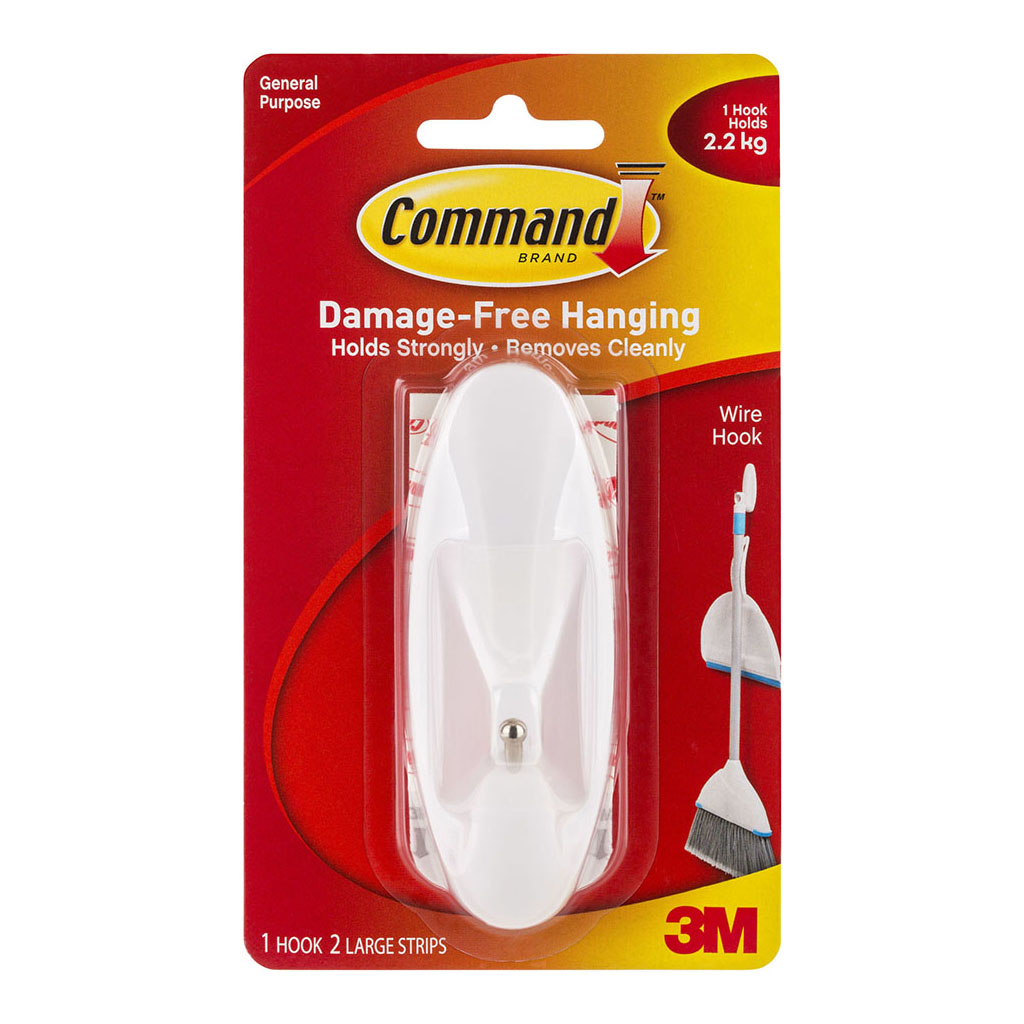 Command Hook 17069 Large White Wire