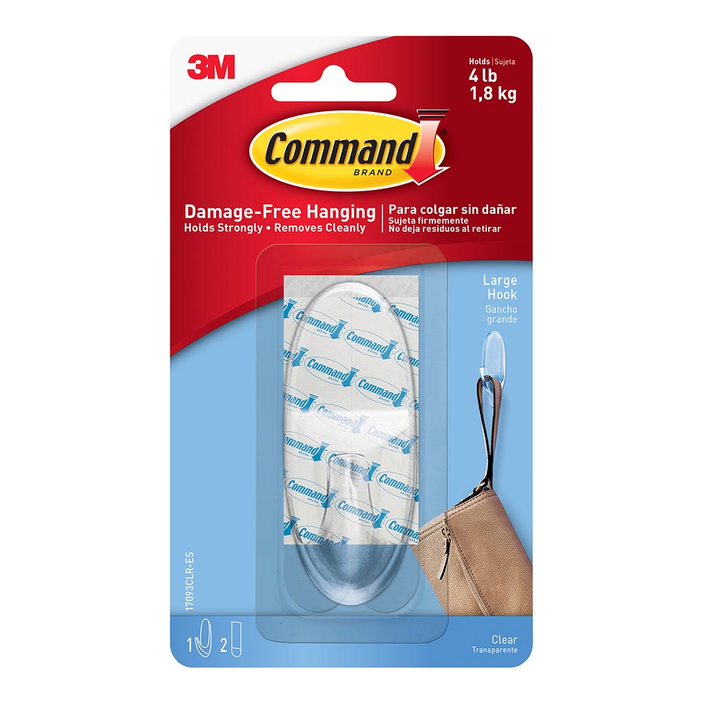 Command Hook 17093CLR-ES Large Clear