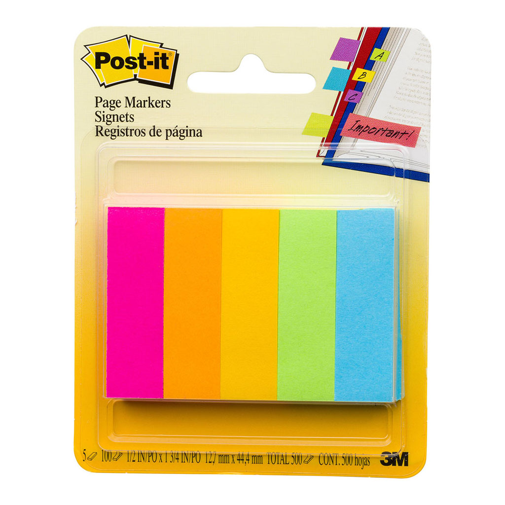 Post-it Page Markers 670-5AN 13x50mm Cape Town, Pack of 5