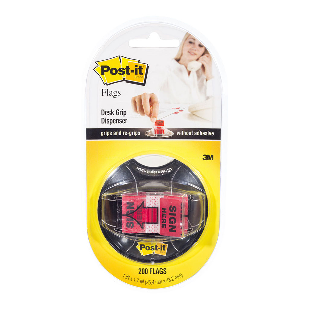 Post-it Flags 680-HVSH 25x43mm Sign Here Dispenser