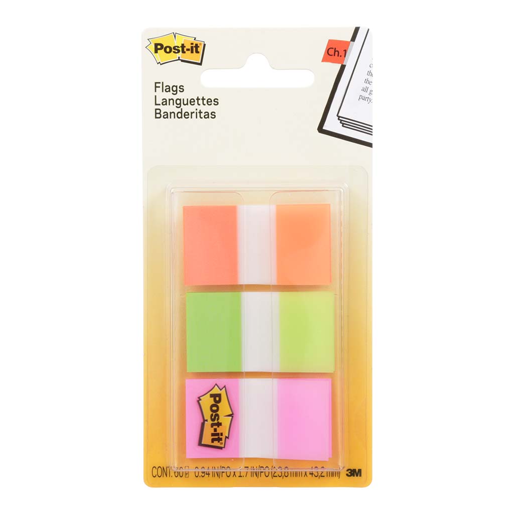 (image for) Post-it Flags 680-OLP 25x43mm, Pack of 3