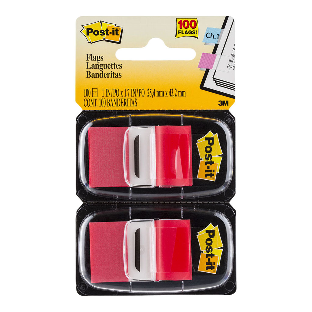 (image for) Post-it Flags 680-RD2 25x43mm Red, Pack of 2