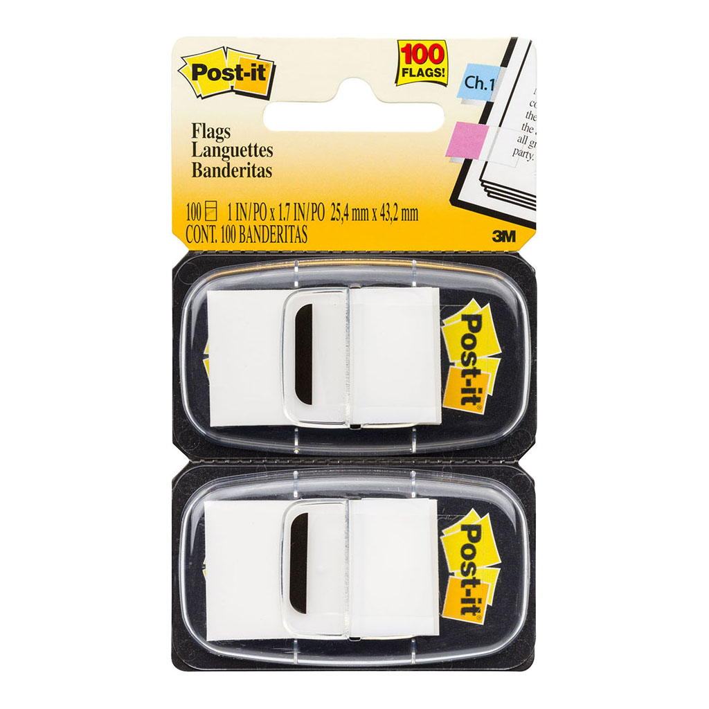 (image for) Post-it Flags 680-WE2 25x43mm White, Pack of 2