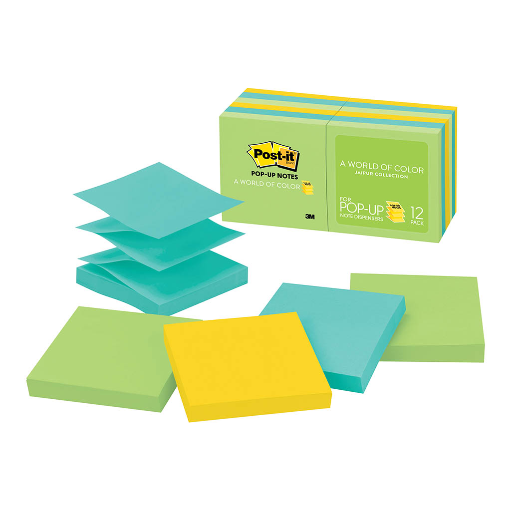 Post-it Pop-Up Notes R330-AU 76x76mm Jaipur, Pack of 12