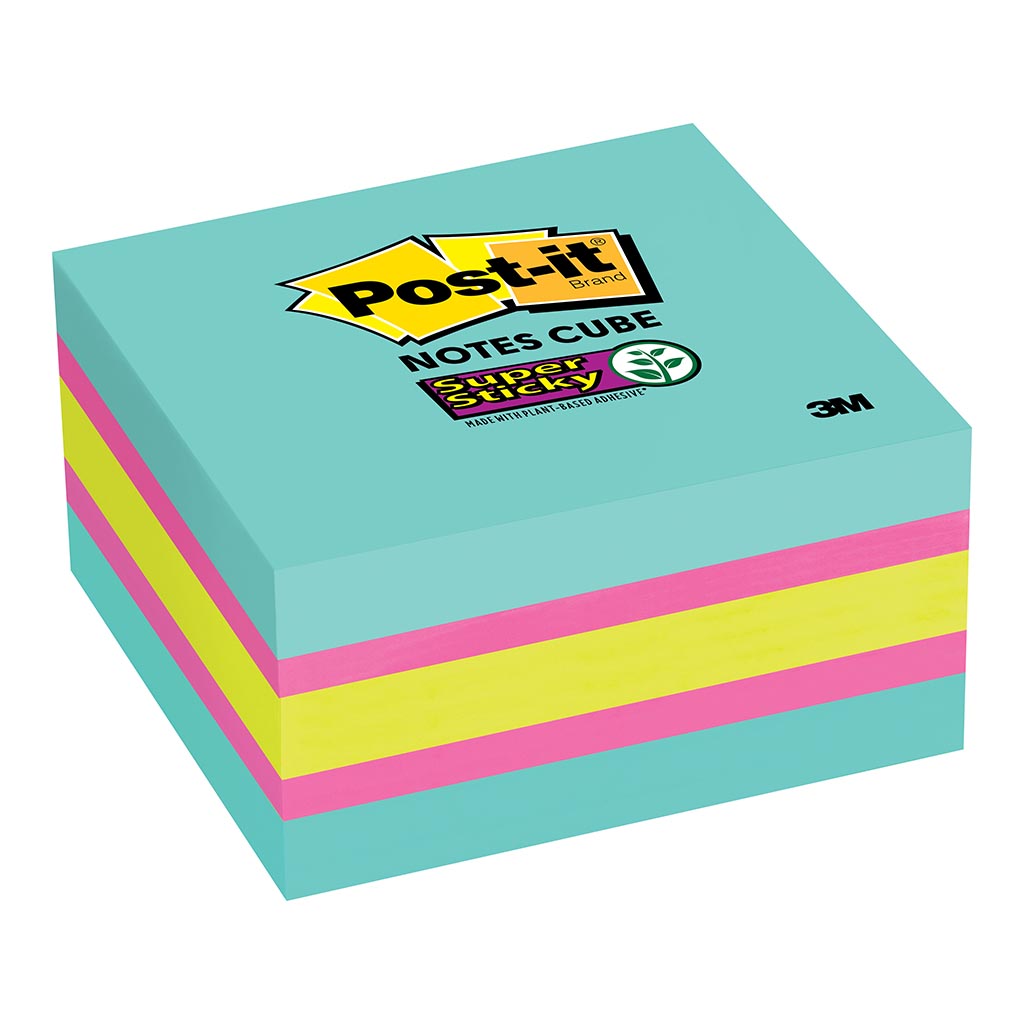 Post-it Super Sticky Memo Cube 2027-SSAFG 76x76mm 360 sheet