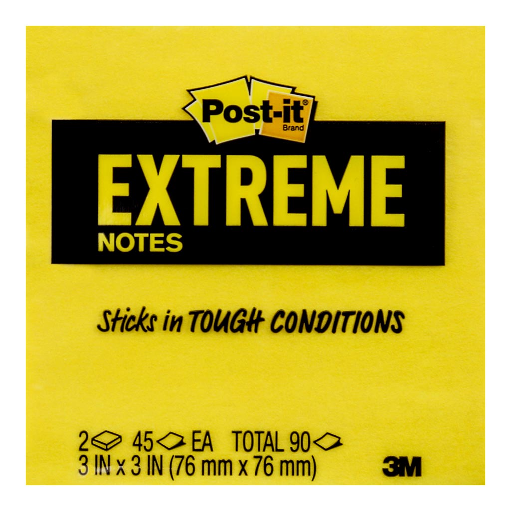 Post-it Extreme Notes 76x76mm Assorted, Pack of 2