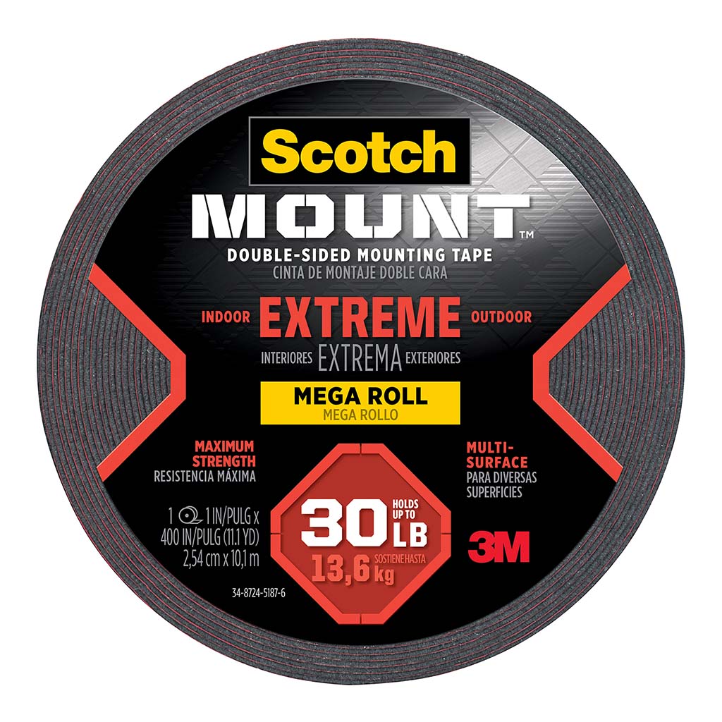 (image for) Scotch Extreme Mounting Tape 414H-L Mega Roll 2.54cm x 10.1m