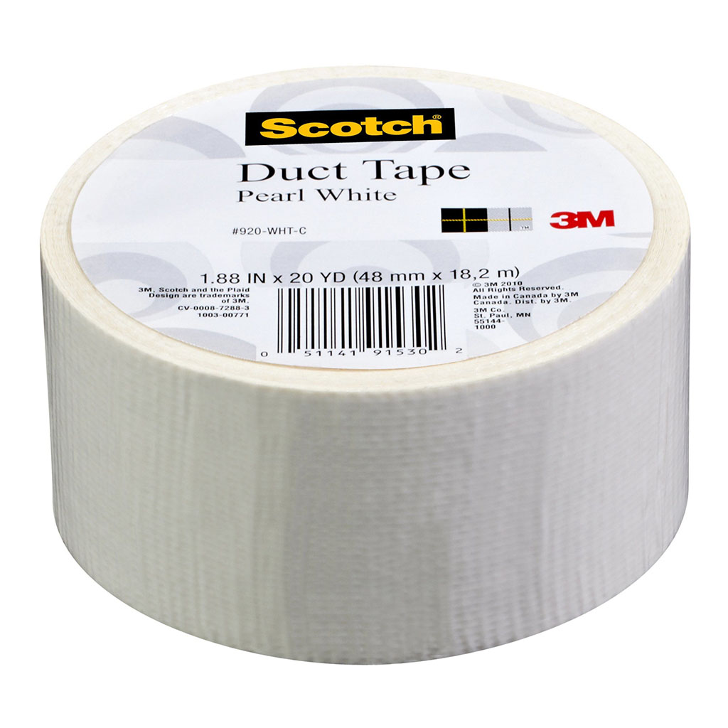 Scotch Duct Tape 920-WHT 48mm x 18.2m Pearl White