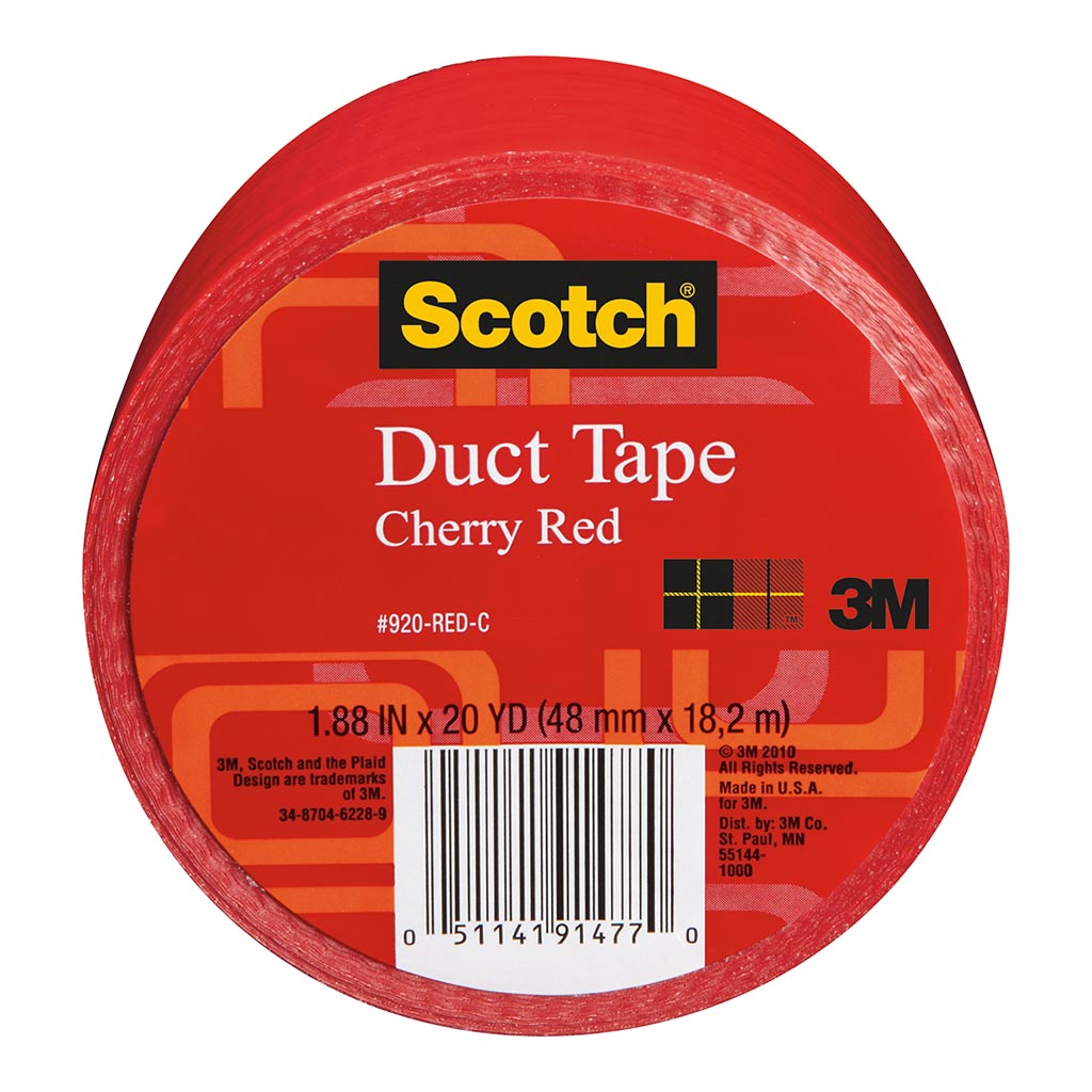 Scotch Duct Tape 920-RED 48mm x 18.2m Cherry Red