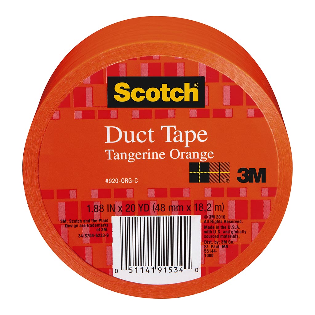 Scotch Duct Tape 920-ORG 48mm x 18.2m Tangerine Orange