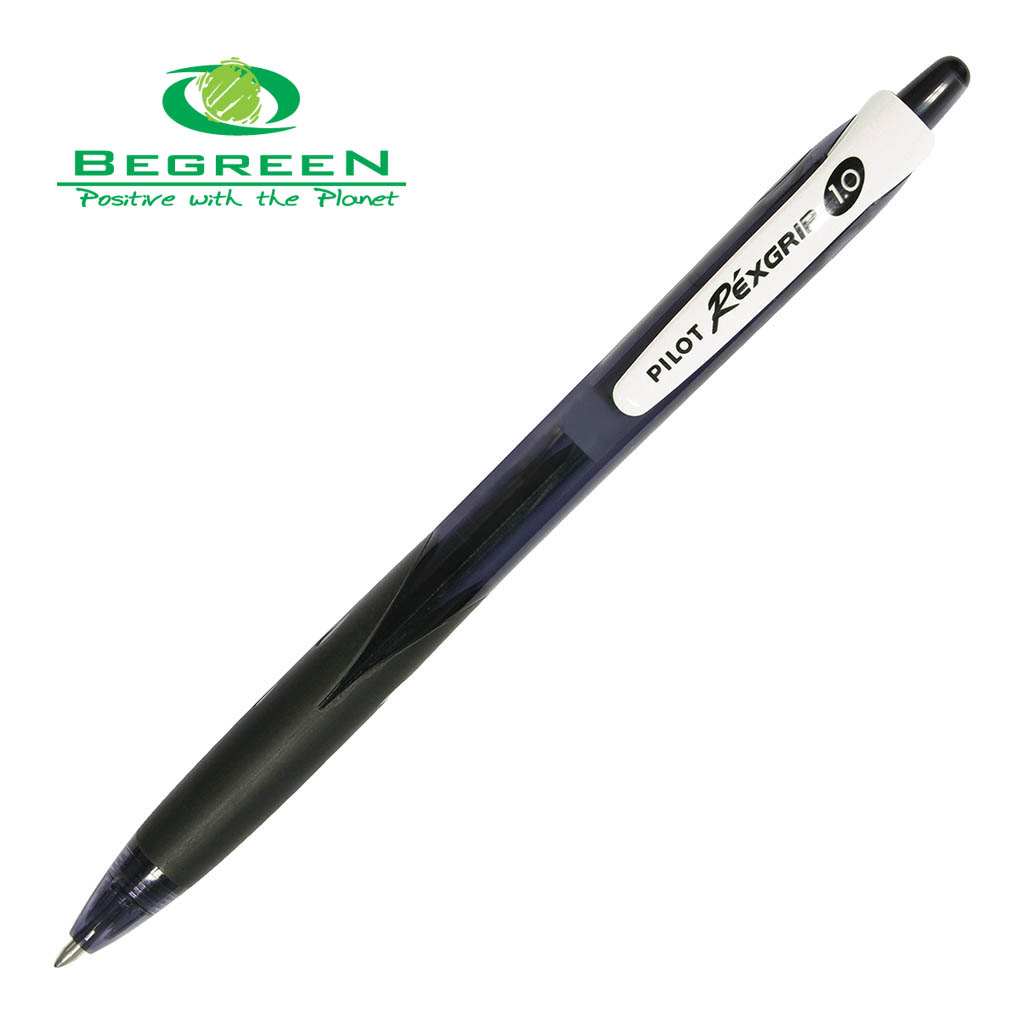 Pilot BeGreen Rexgrip Ballpoint Medium Black (BRG-10M-BB-BG)