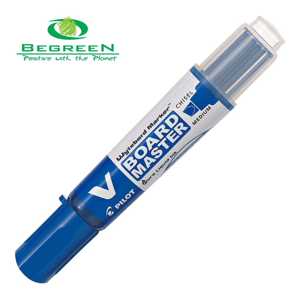 Pilot BeGreen V Board Whiteboard Marker Chisel Blue (WBMAVBM-MC-L-BG)