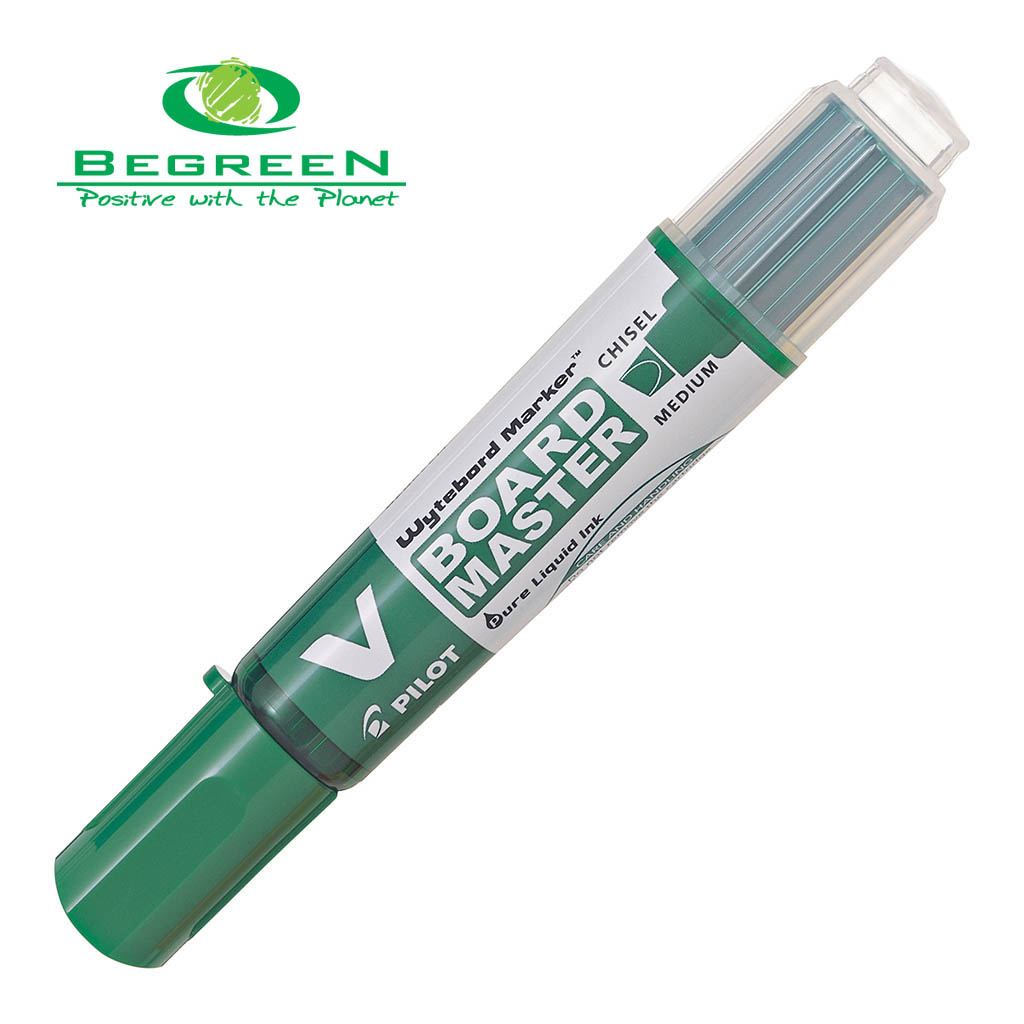 Pilot BeGreen V Board Whiteboard Marker Chisel Green (WBMAVBM-MC-G-BG)