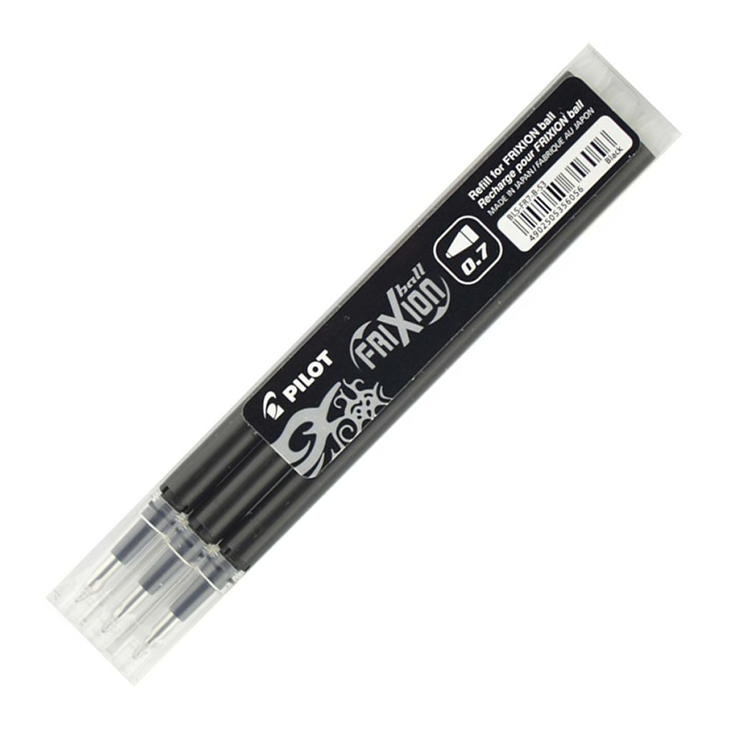 Pilot Frixion Erasable Refill Fine Black, Pack of 3 (BLS-FR7-B-S3)