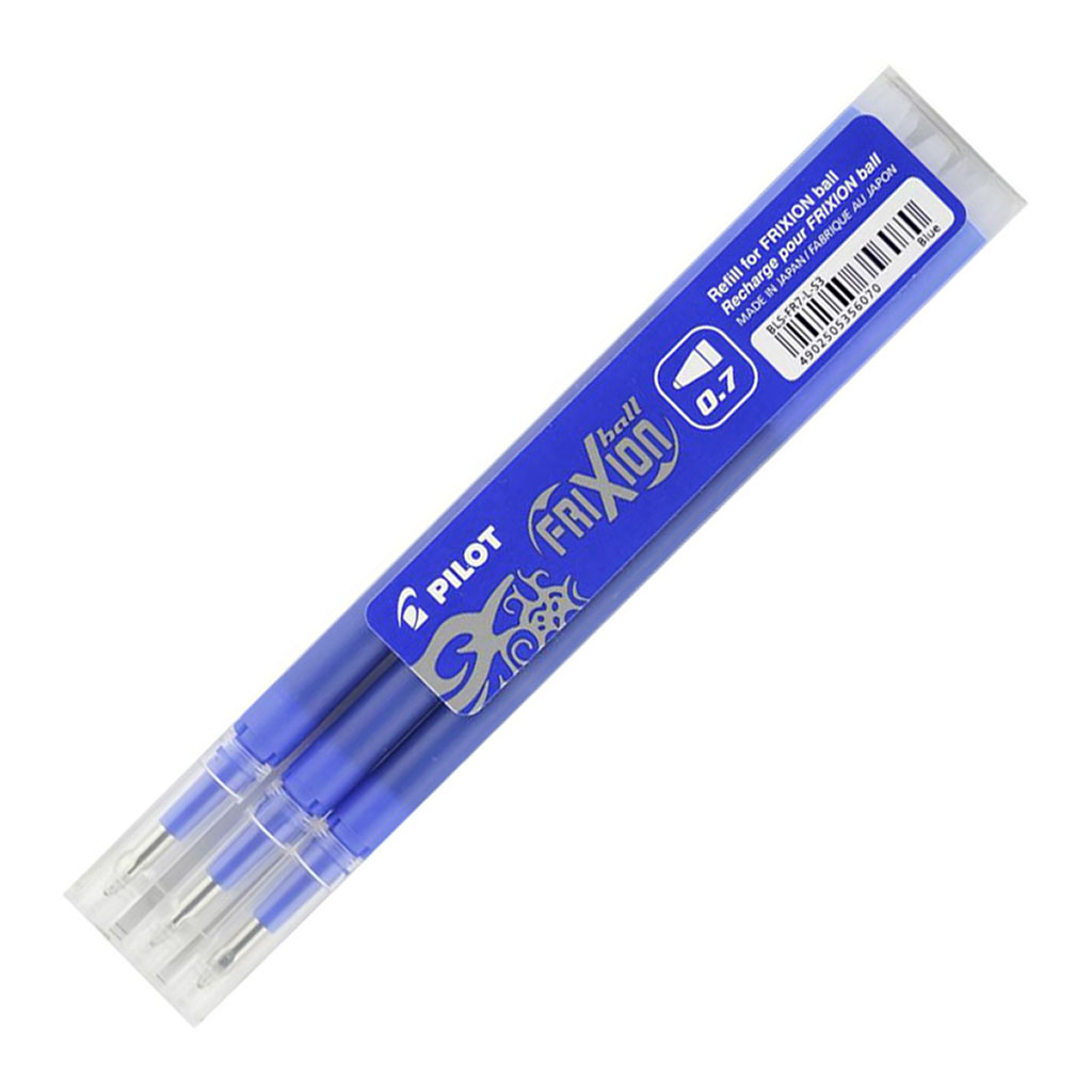 Pilot Frixion Erasable Refill Fine Blue, Pack of 3 (BLS-FR7-L-S3)