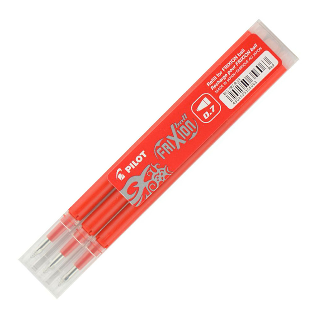 Pilot Frixion Erasable Refill Fine Red, Pack of 3 (BLS-FR7-R-S3)