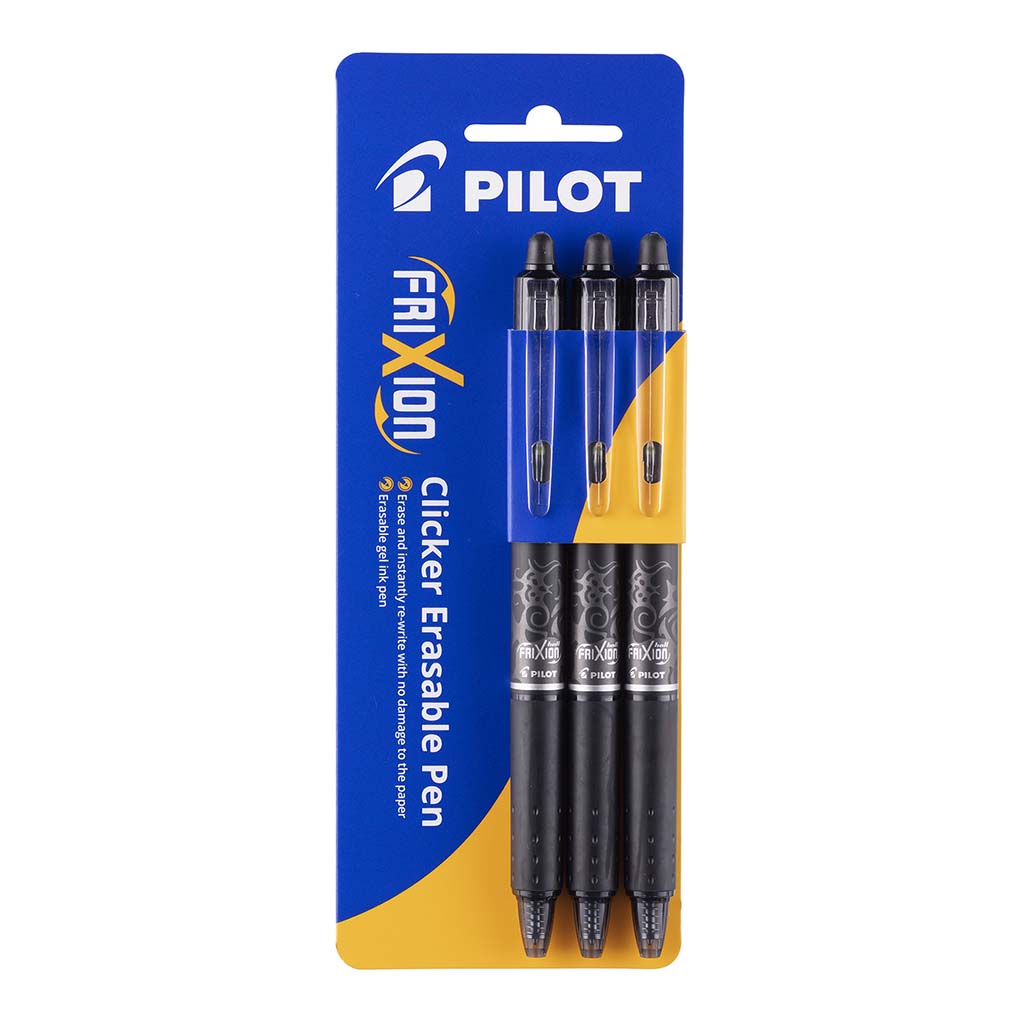 (image for) Pilot Frixion Clicker Erasable Fine Black, Pack of 3 HS