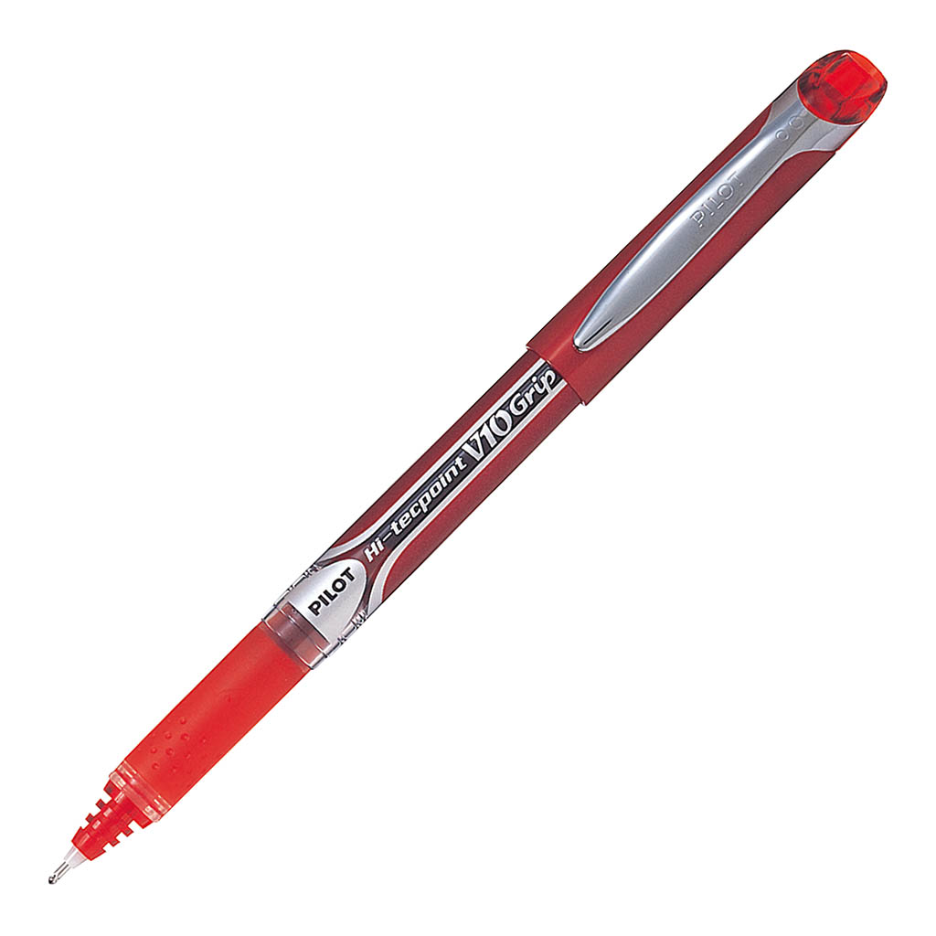 Pilot Hi-Tecpoint V10 Grip Rollerball Broad Red (BXGPN-V10-R)