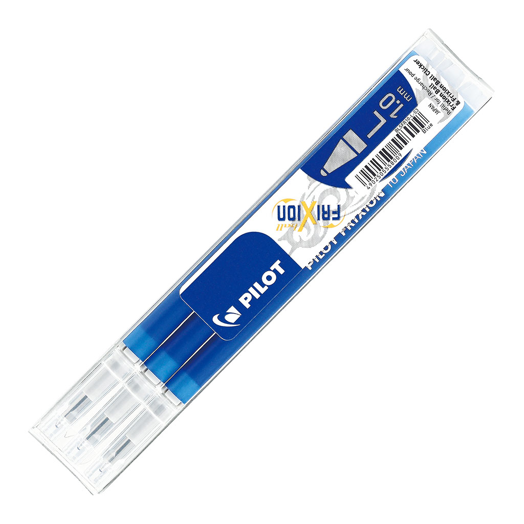 Pilot Frixion Erasable Refill Broad Blue, Pack of 3 (BLS-FR10-L-S3)