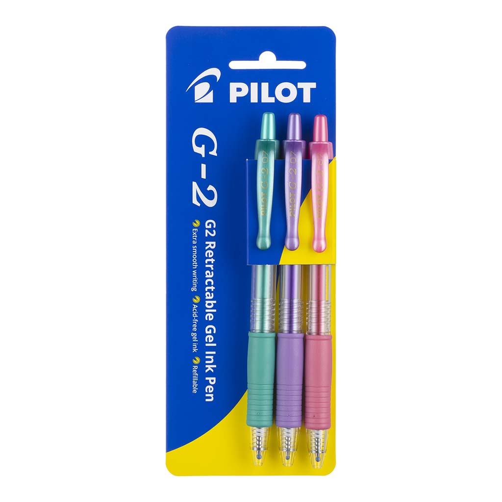 Pilot G2 Gel Fine Metallic GVP, Pack of 3 HS