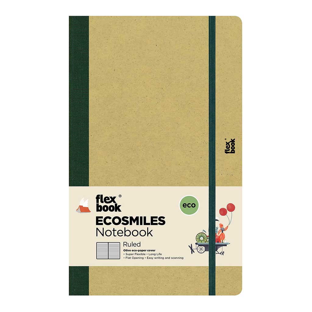 Flexbook Ecosmiles Notebook Medium Ruled Olive