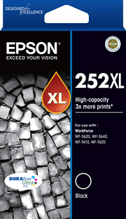 Genuine Epson 252XL Black Ink Cartridge