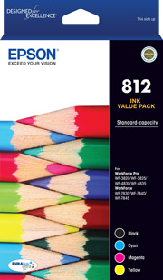 Genuine Epson 812 Ink Cartridge Value Pack