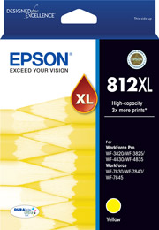 Genuine Epson 812XL Yellow Ink Cartridge