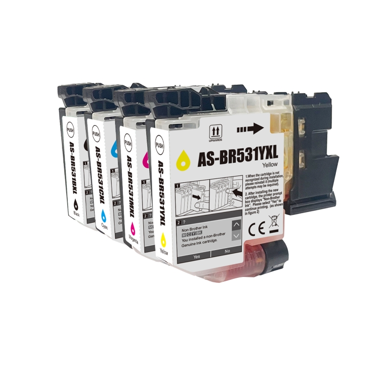 Compatible Brother LC531XL Ink Cartridges 4 Pack (1BK/1C/1M/1Y)
