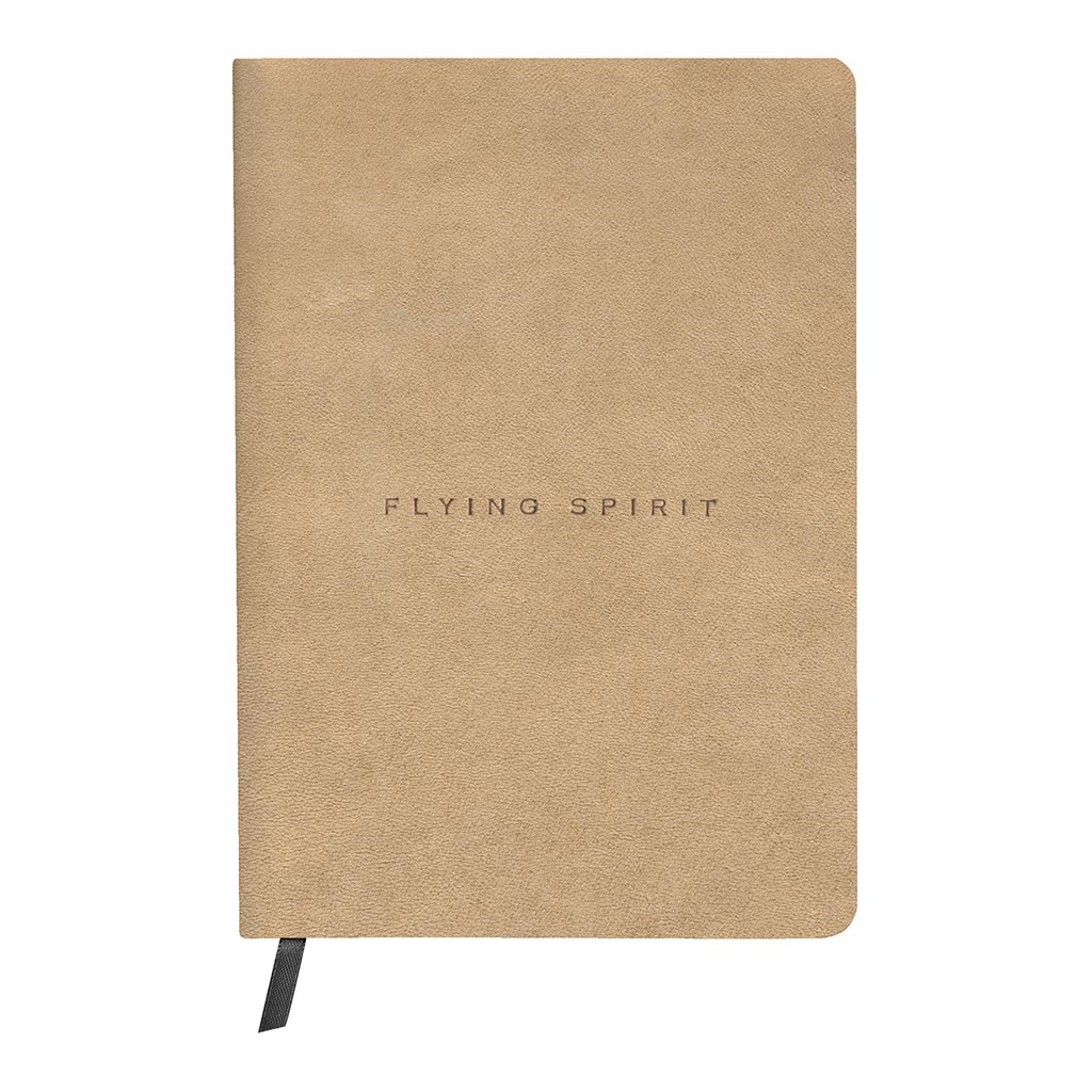 Flying Spirit Leather Journal A5 Lined Beige