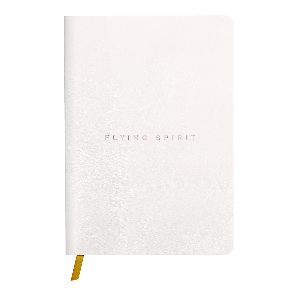 Flying Spirit Leather Journal A5 Lined White