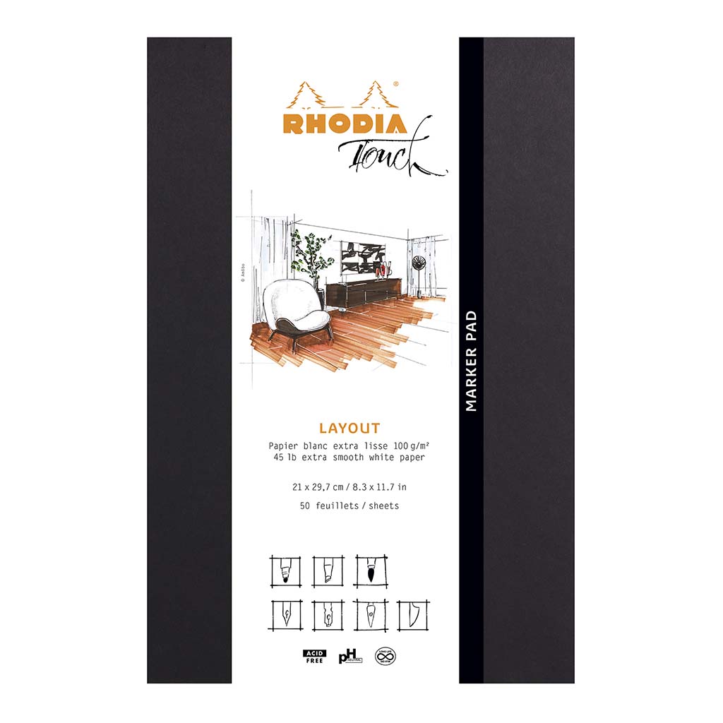 Rhodia Touch Marker Pad A4+ Blank