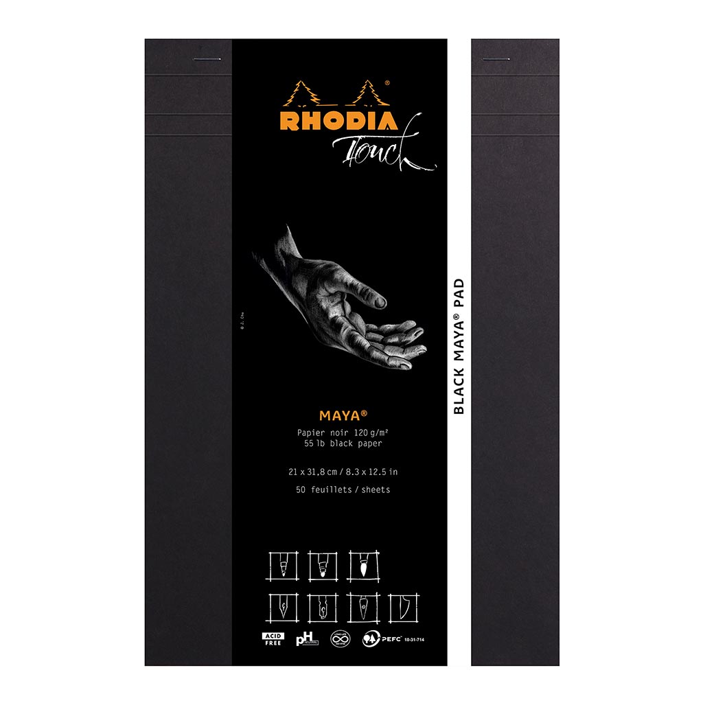 Rhodia Touch Maya Black Pad A4+ Blank