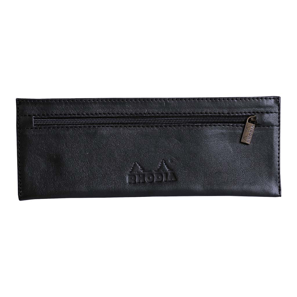 Rhodia Leather Pencil Case Black