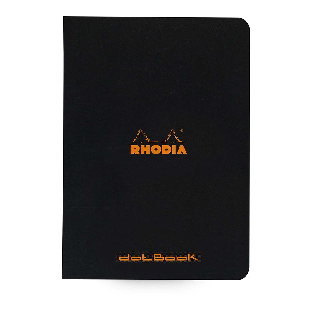 Rhodia Classic Notebook Stapled A5 Dot Black