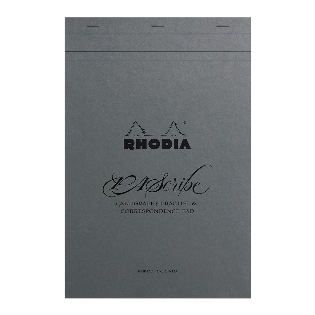 Rhodia PAScribe Calligraphy Maya Grey Pad A4+ Lined