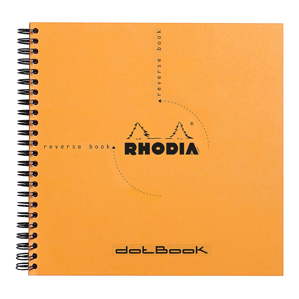 Rhodia Reverse Book Spiral 210x210mm Dotted Orange