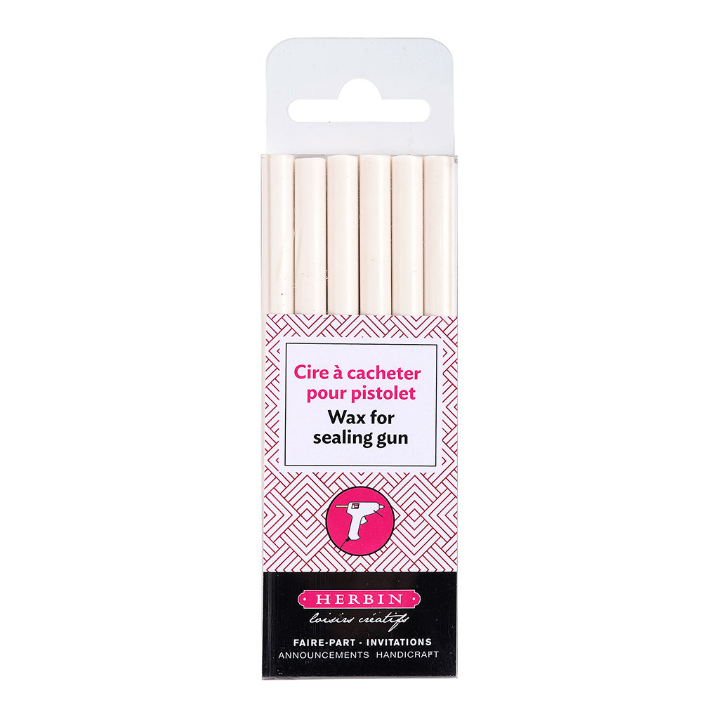 (image for) Herbin Wax Gun Sticks White, Pack of 6