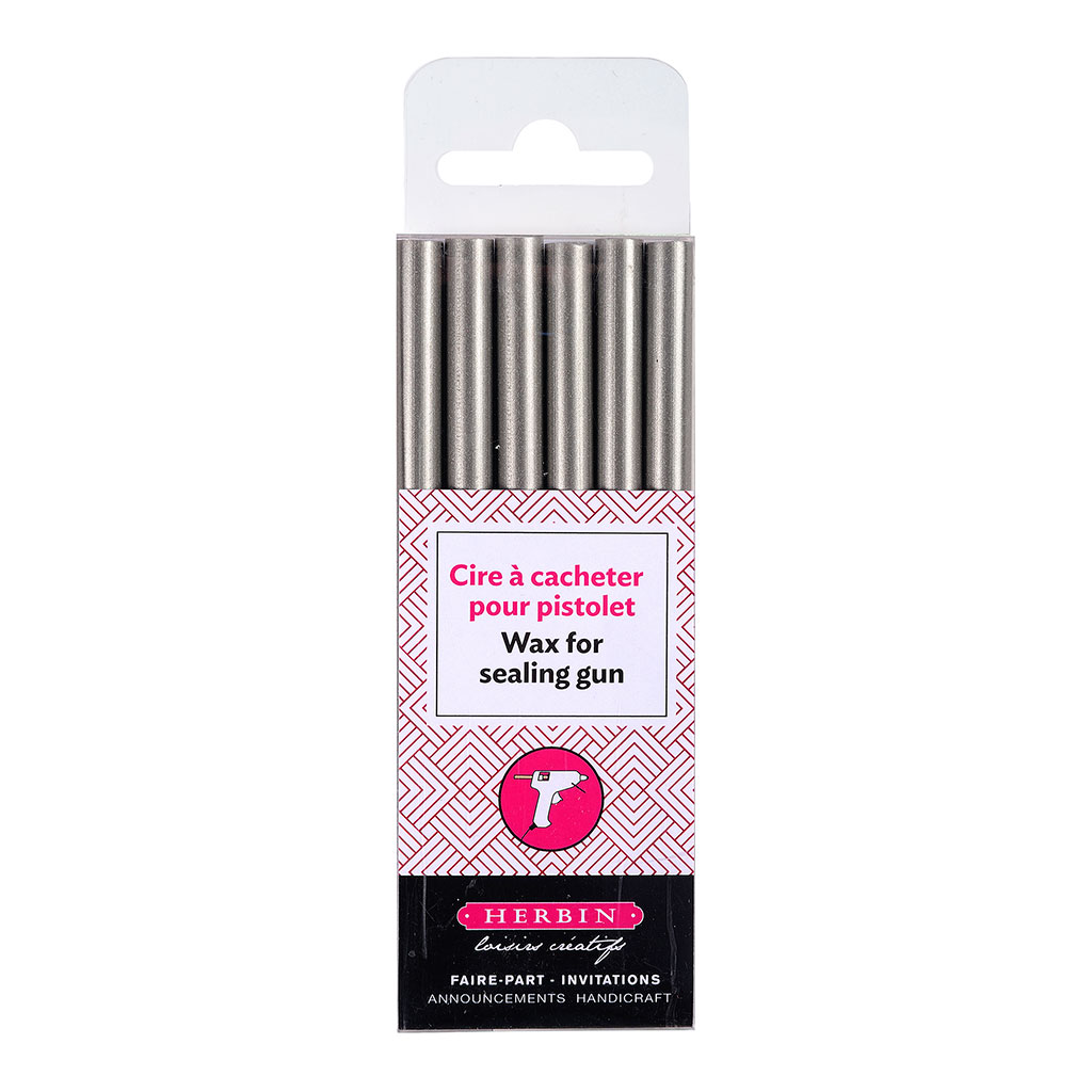 (image for) Herbin Wax Gun Sticks Silver, Pack of 6