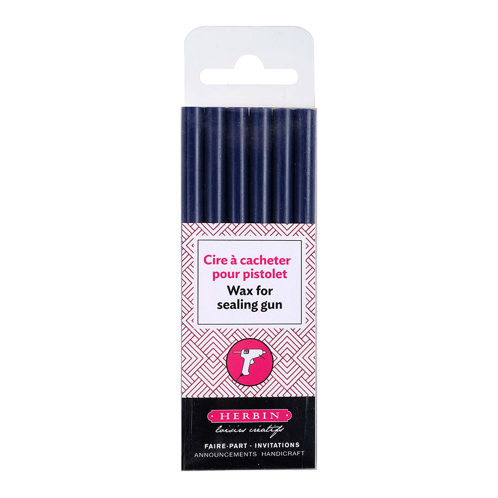 (image for) Herbin Wax Gun Sticks Dark Blue, Pack of 6