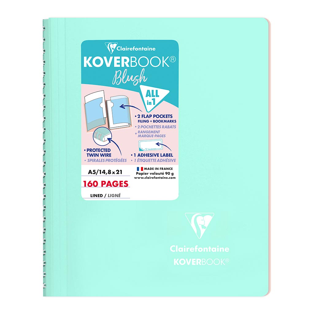 (image for) Koverbook Spiral Blush A5 Lined Mint