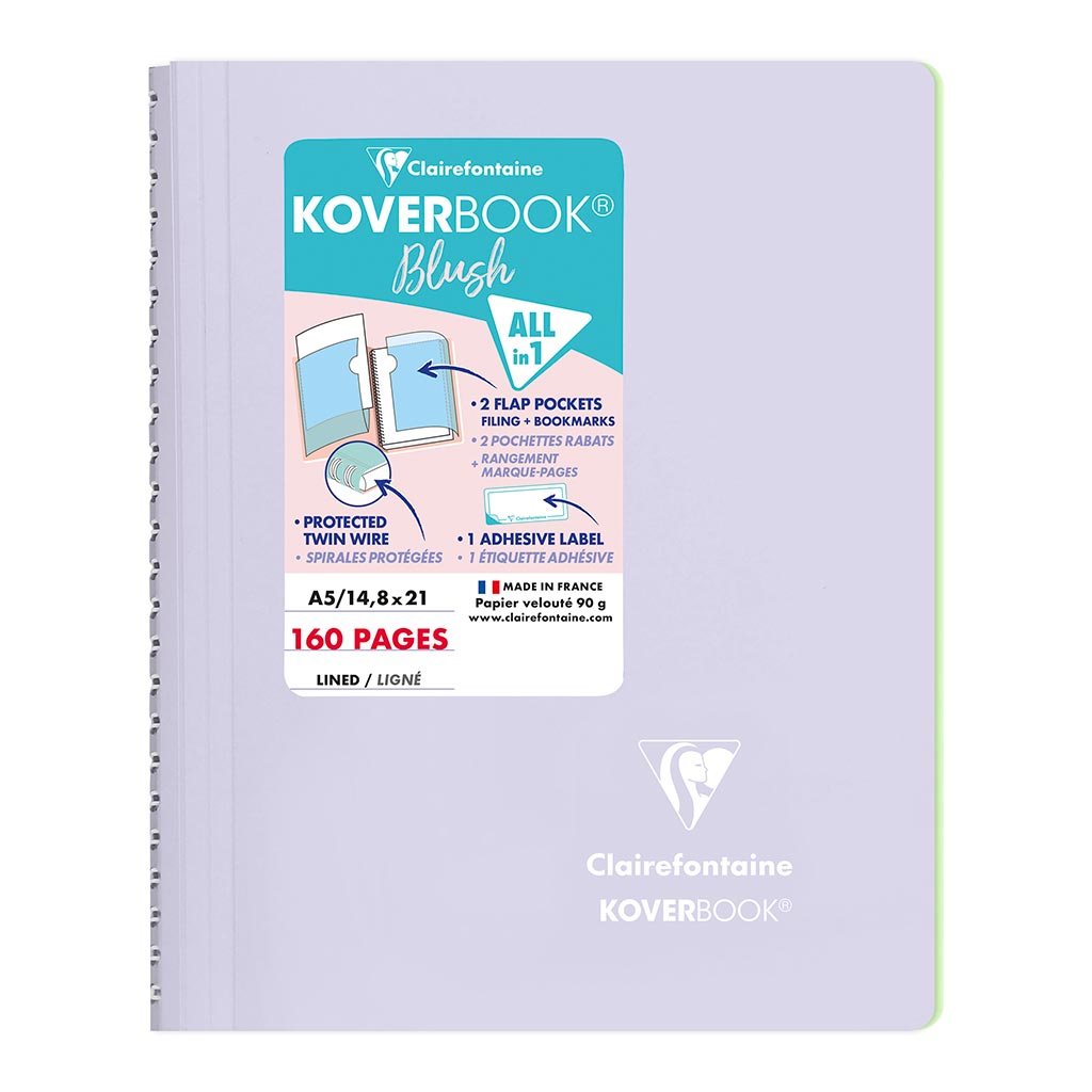 (image for) Koverbook Spiral Blush A5 Lined Lilac