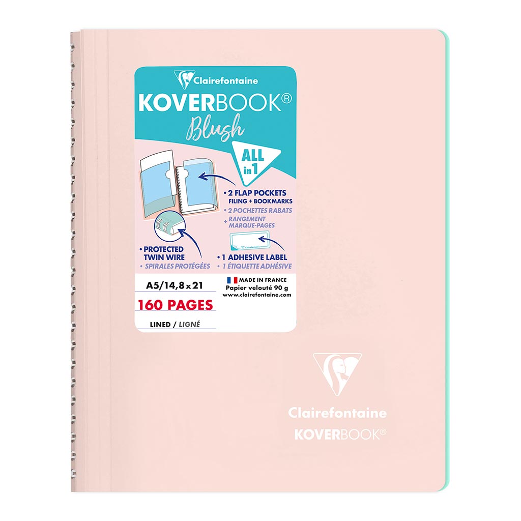 (image for) Koverbook Spiral Blush A5 Lined Powder Pink