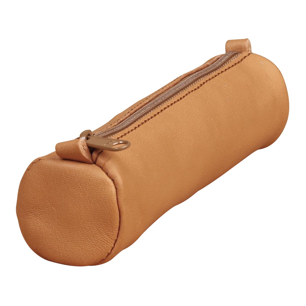 Age Bag Pencil Case Round Small Tan