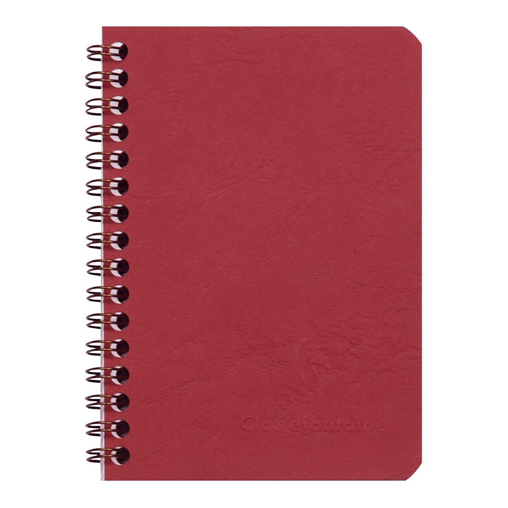 (image for) Age Bag Spiral Notebook Pocket Lined Red